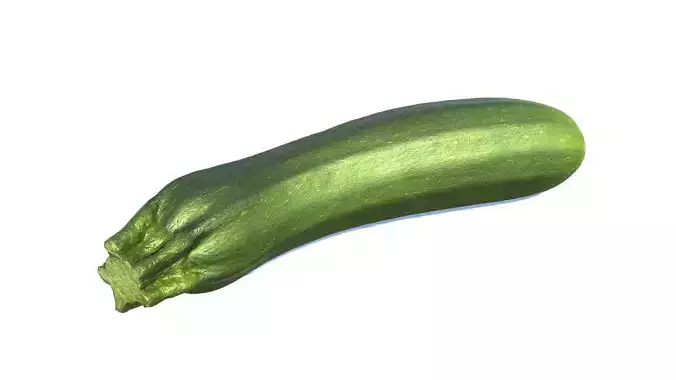 Courgette Zucchini photogrammetry scan Low-poly 3D model