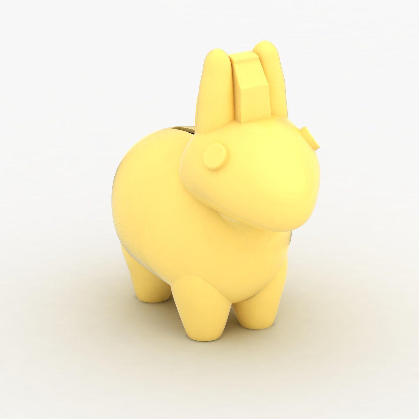 Donkey piggy bank 3D print model_10