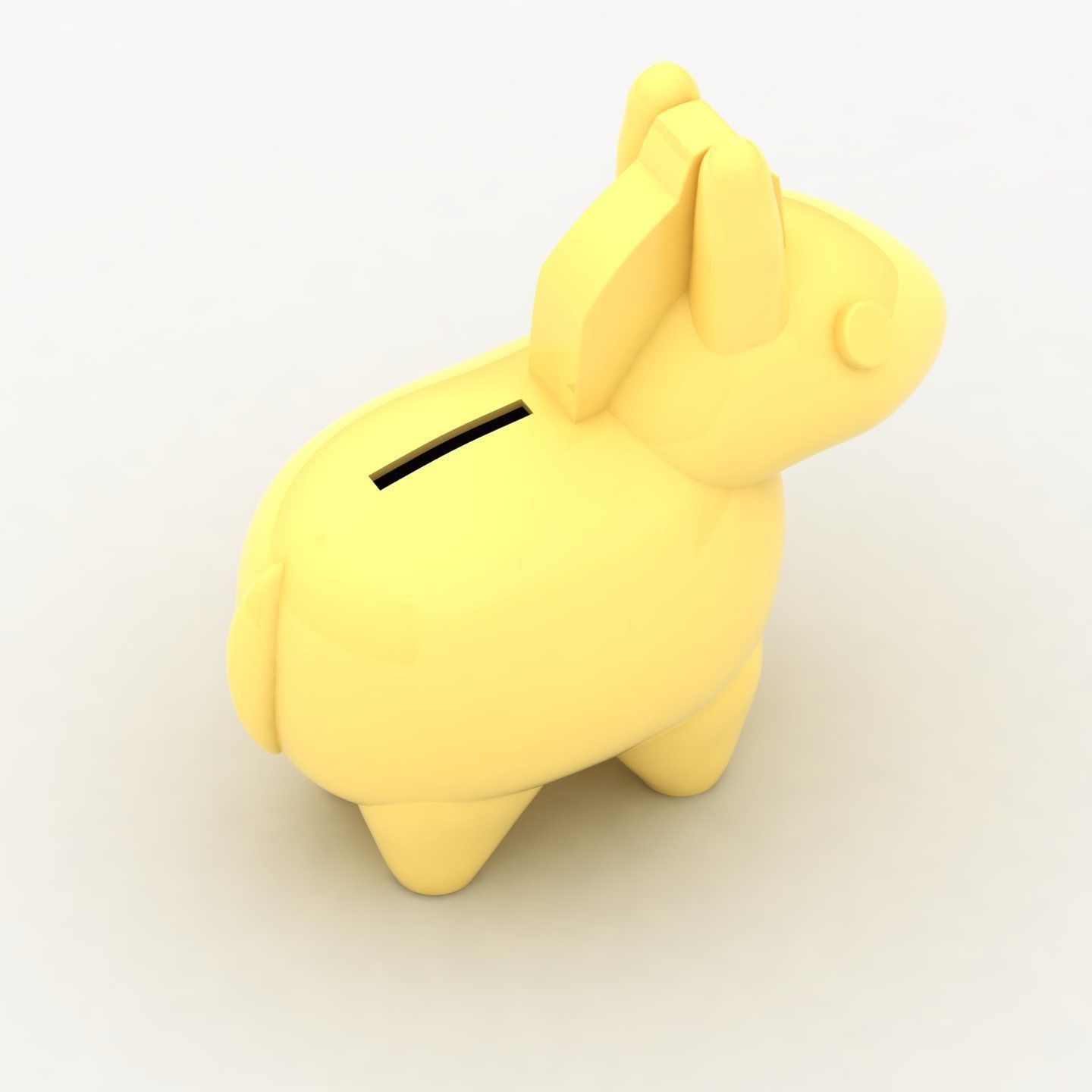 Donkey piggy bank 3D print model_6