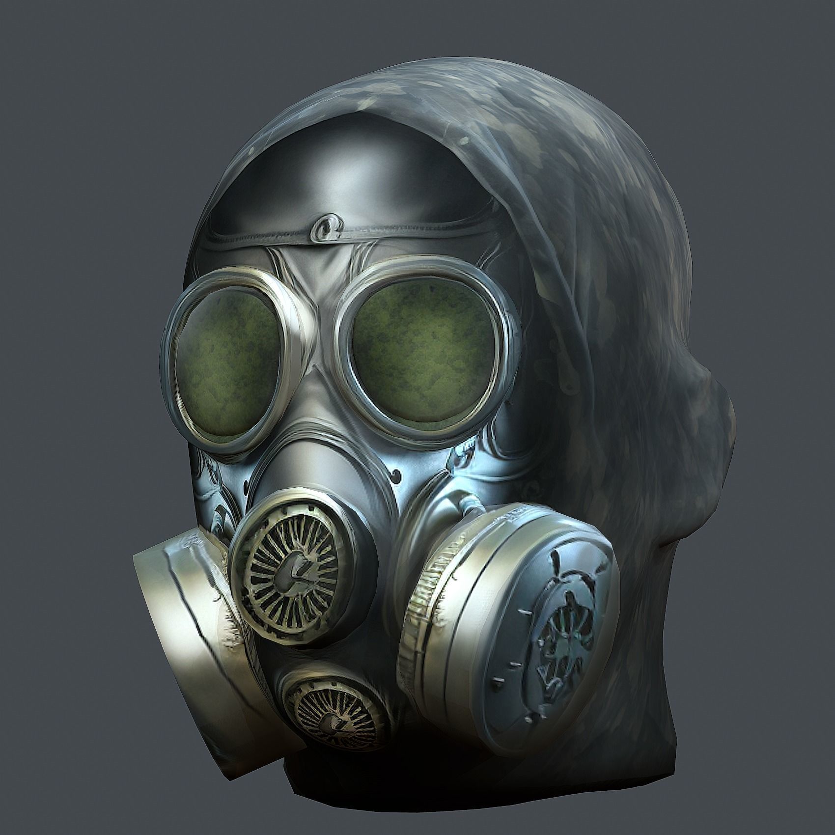 Helmet 3d model military combat Military scifi Low-poly 3D model Low-poly 3D model_3