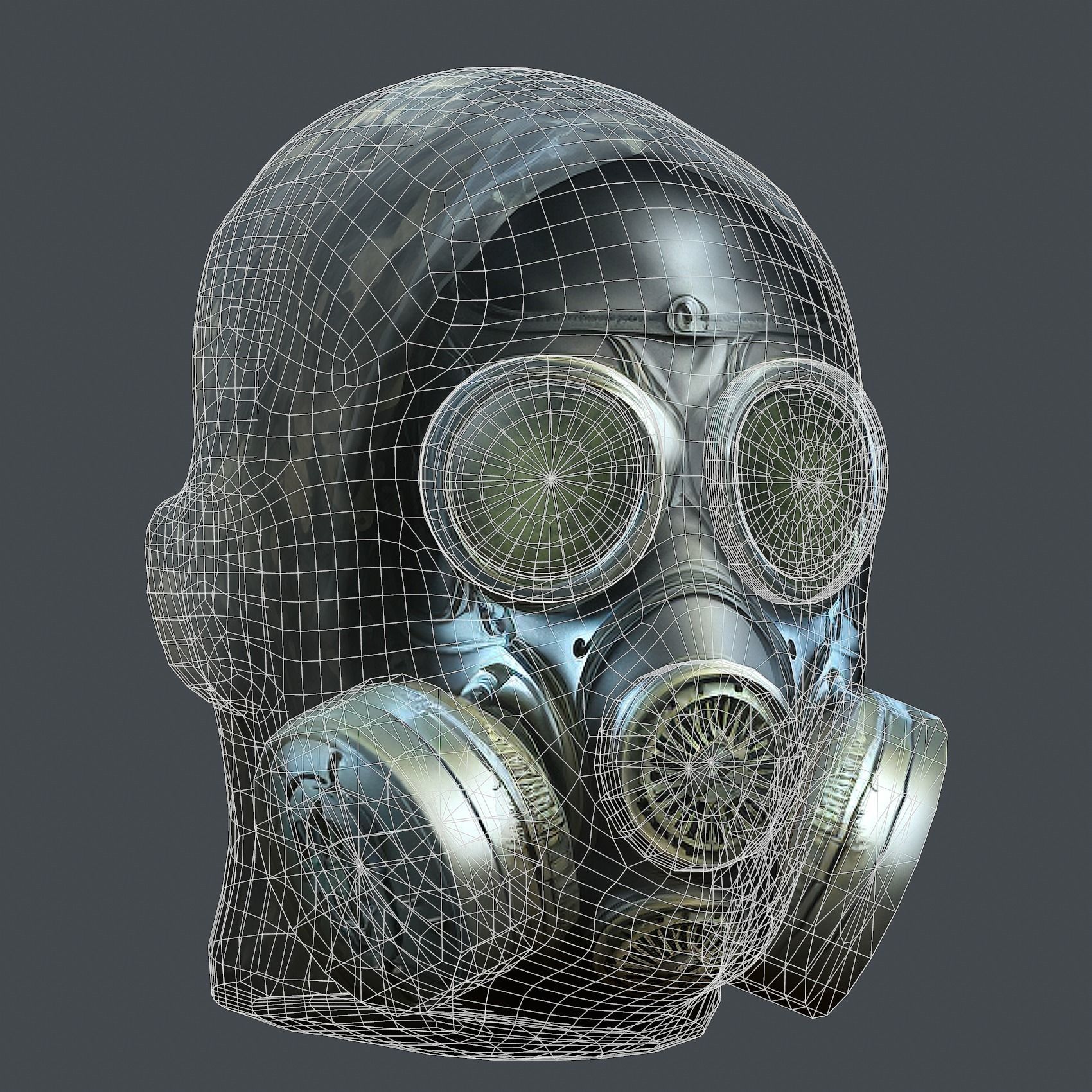 Helmet 3d model military combat Military scifi Low-poly 3D model Low-poly 3D model_11