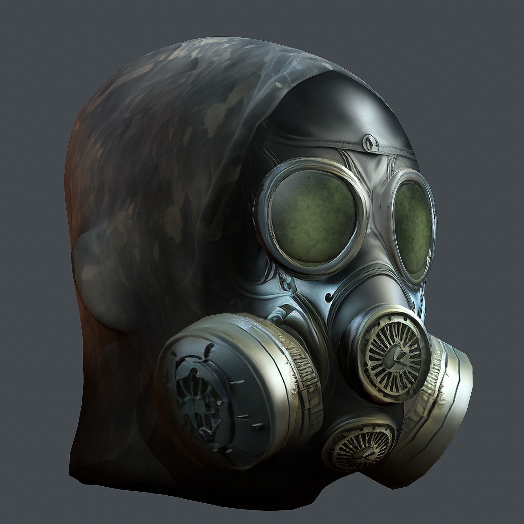 Helmet 3d model military combat Military scifi Low-poly 3D model Low-poly 3D model_6