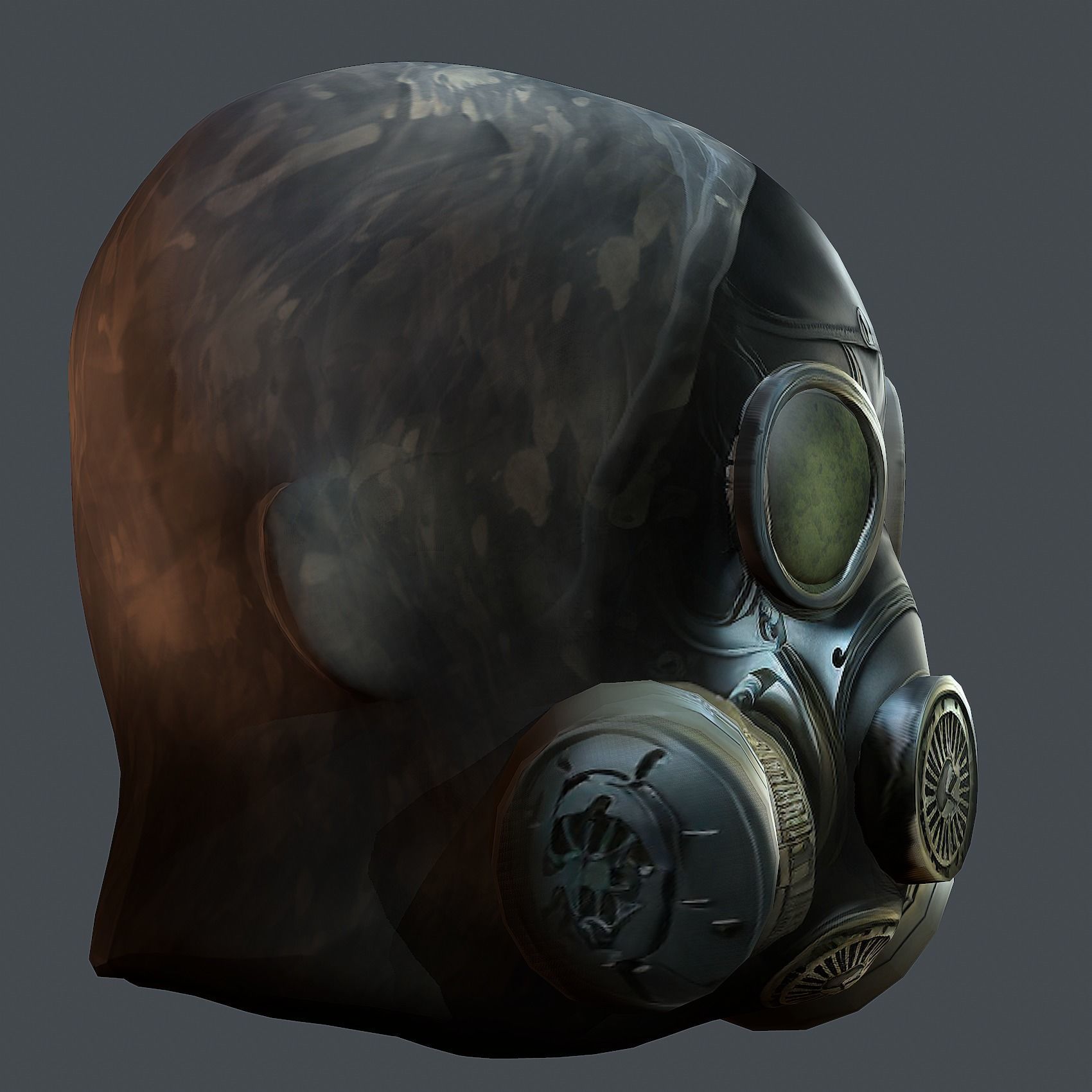 Helmet 3d model military combat Military scifi Low-poly 3D model Low-poly 3D model_7