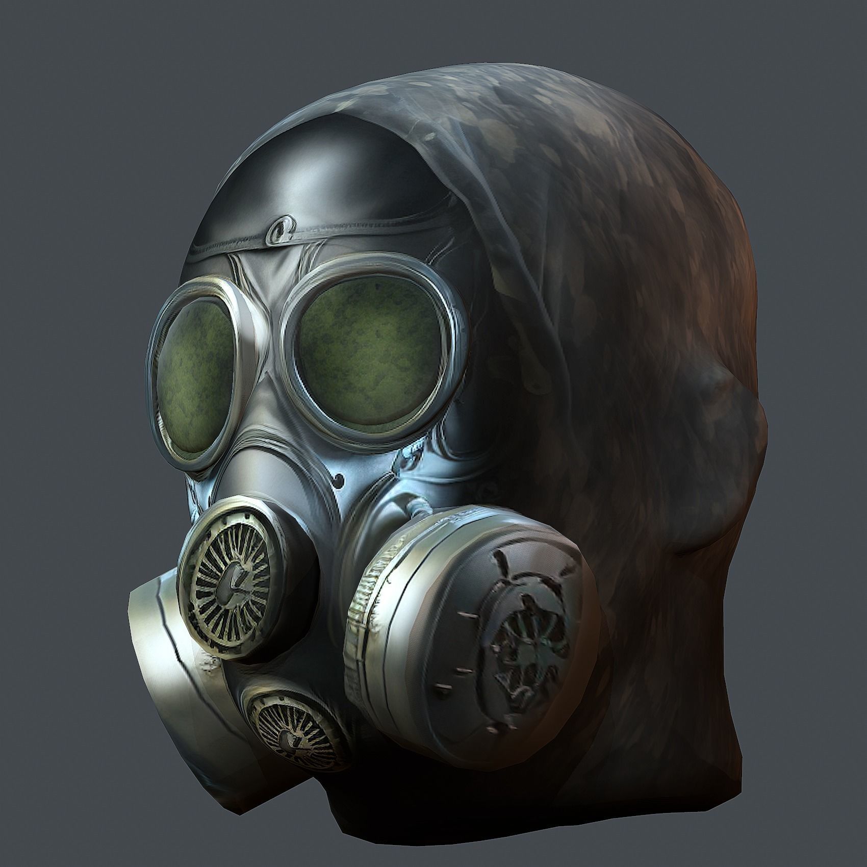 Helmet 3d model military combat Military scifi Low-poly 3D model Low-poly 3D model_9