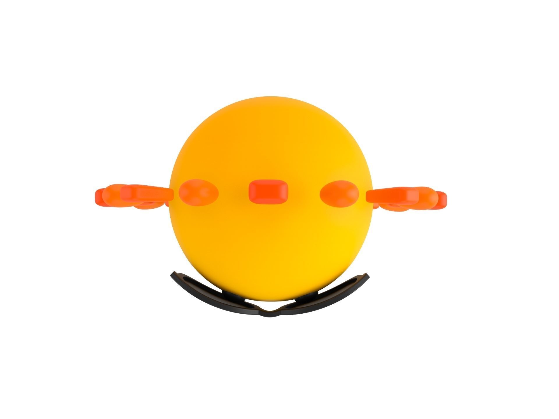 Character228 Cartoon Sun 3D model_9