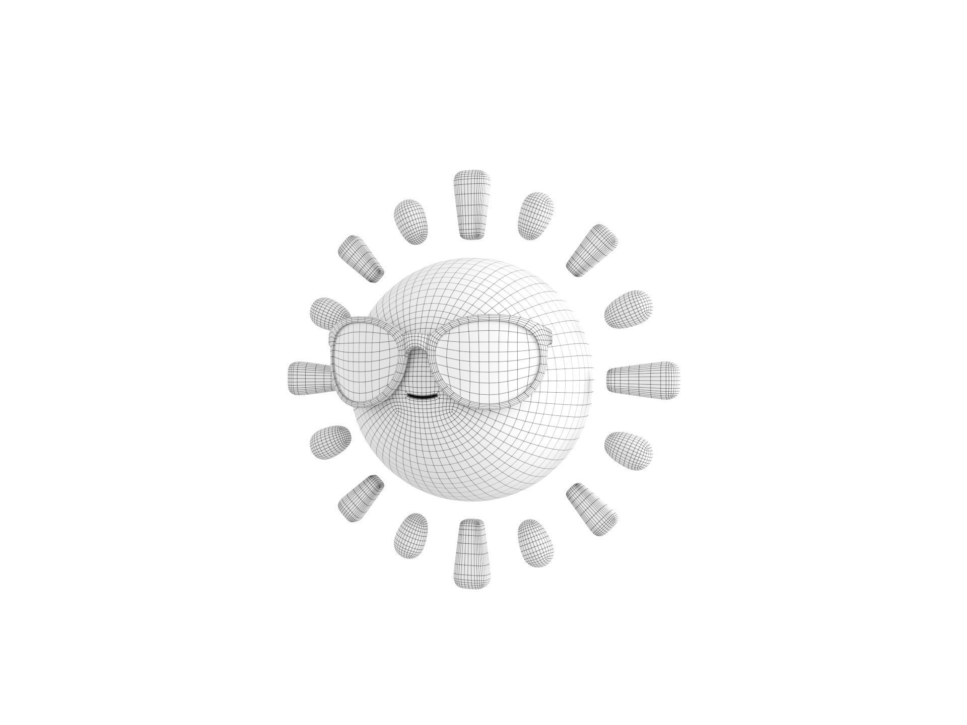 Character228 Cartoon Sun 3D model_30