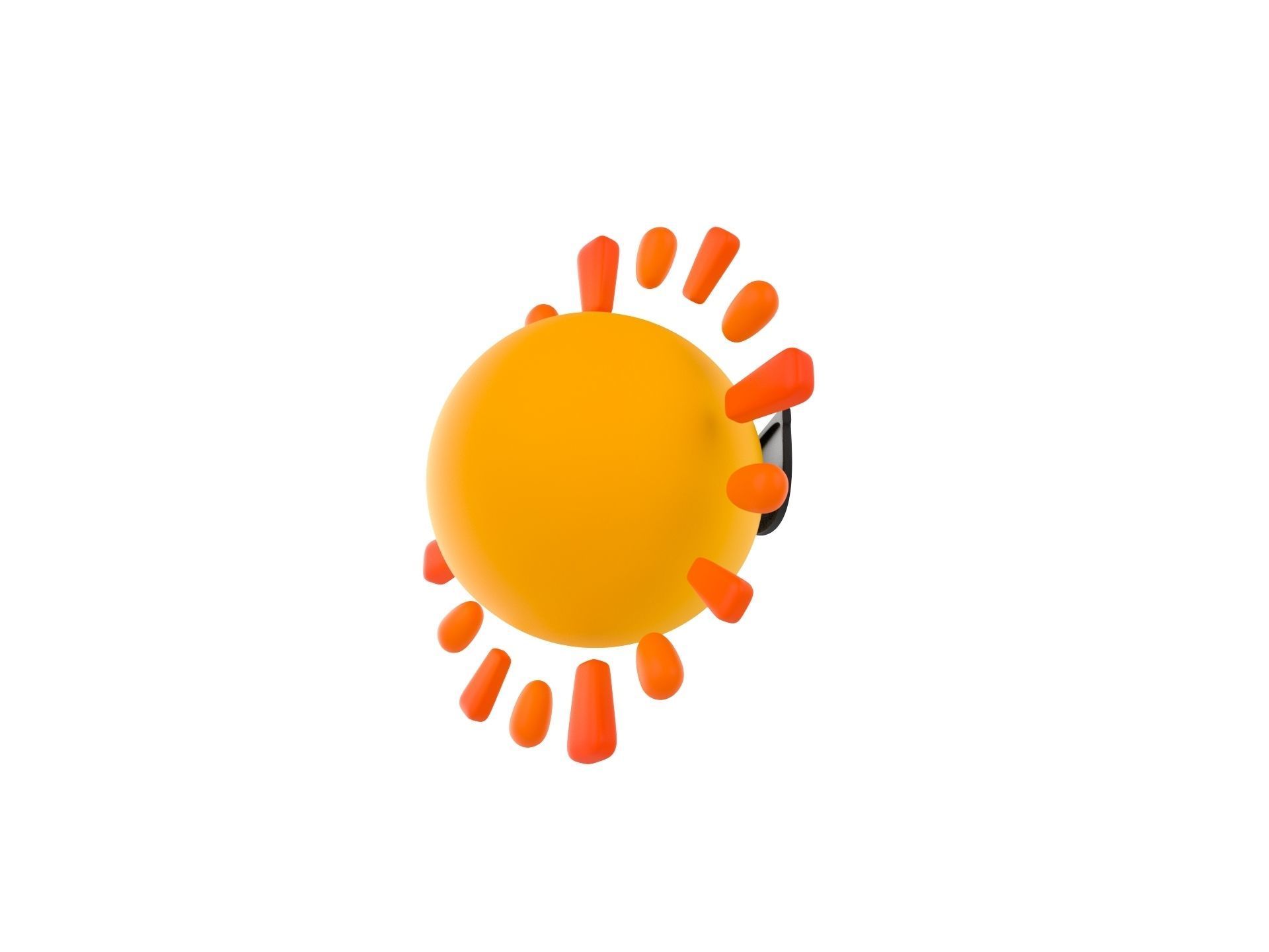 Character228 Cartoon Sun 3D model_4