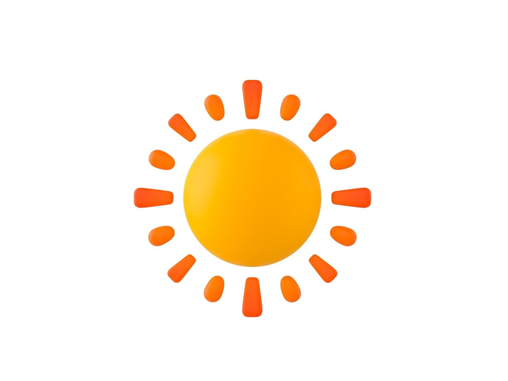 Character228 Cartoon Sun 3D model_5