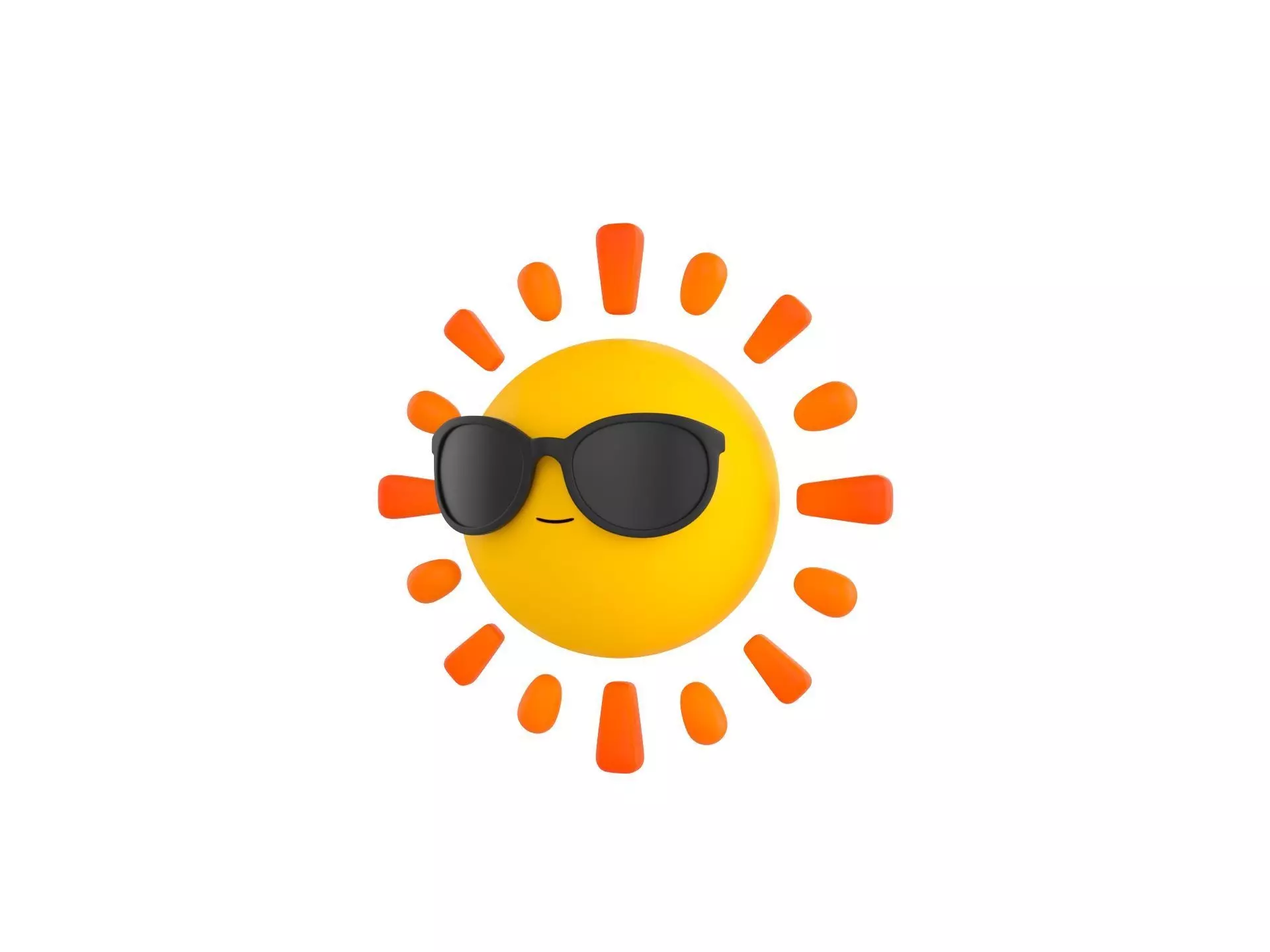 Character228 Cartoon Sun 3D model_0