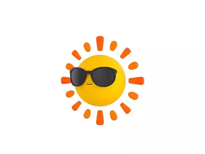 Character228 Cartoon Sun 3D model Character228 Cartoon Sun 3D model