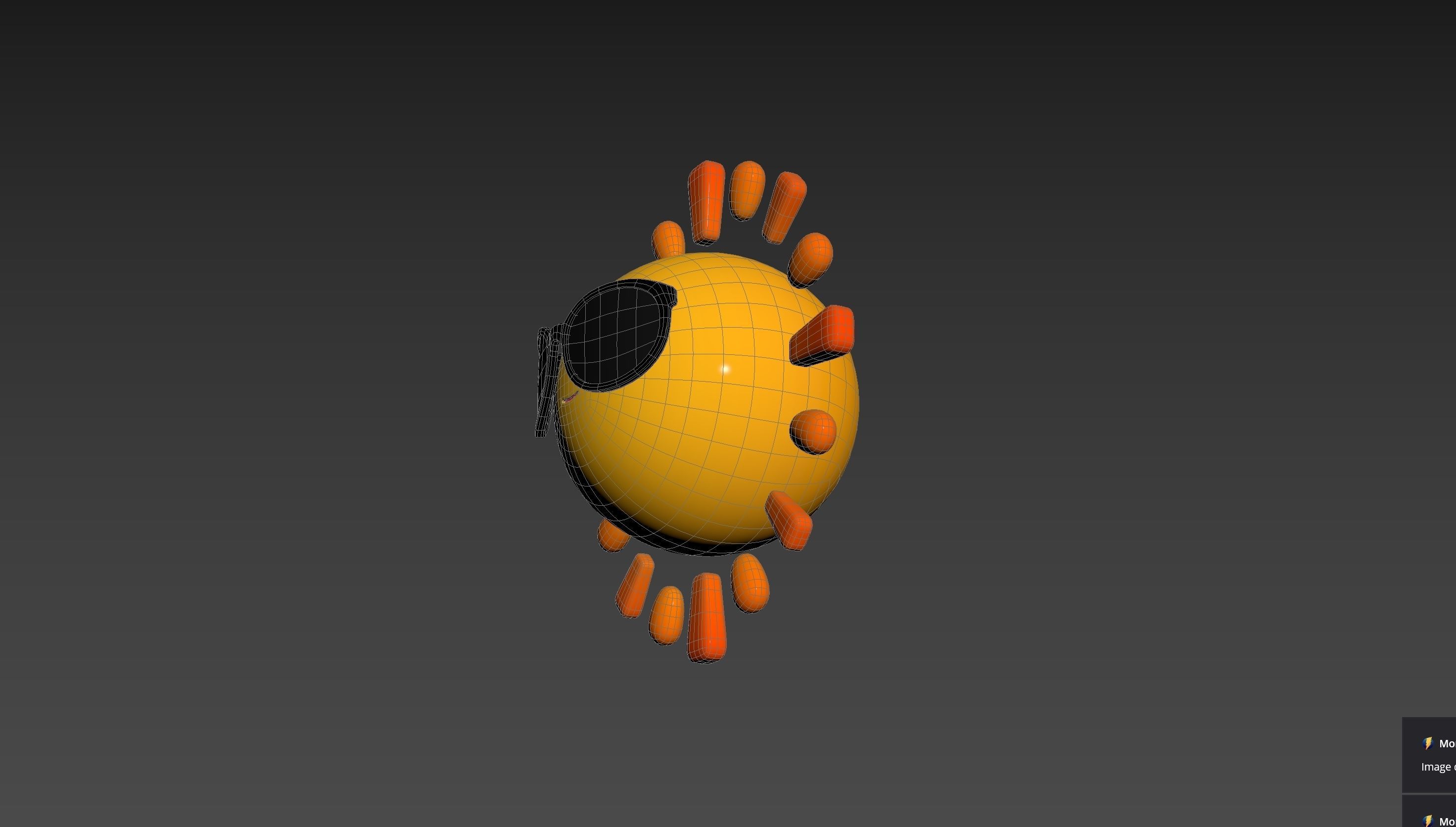 Character228 Cartoon Sun 3D model_25