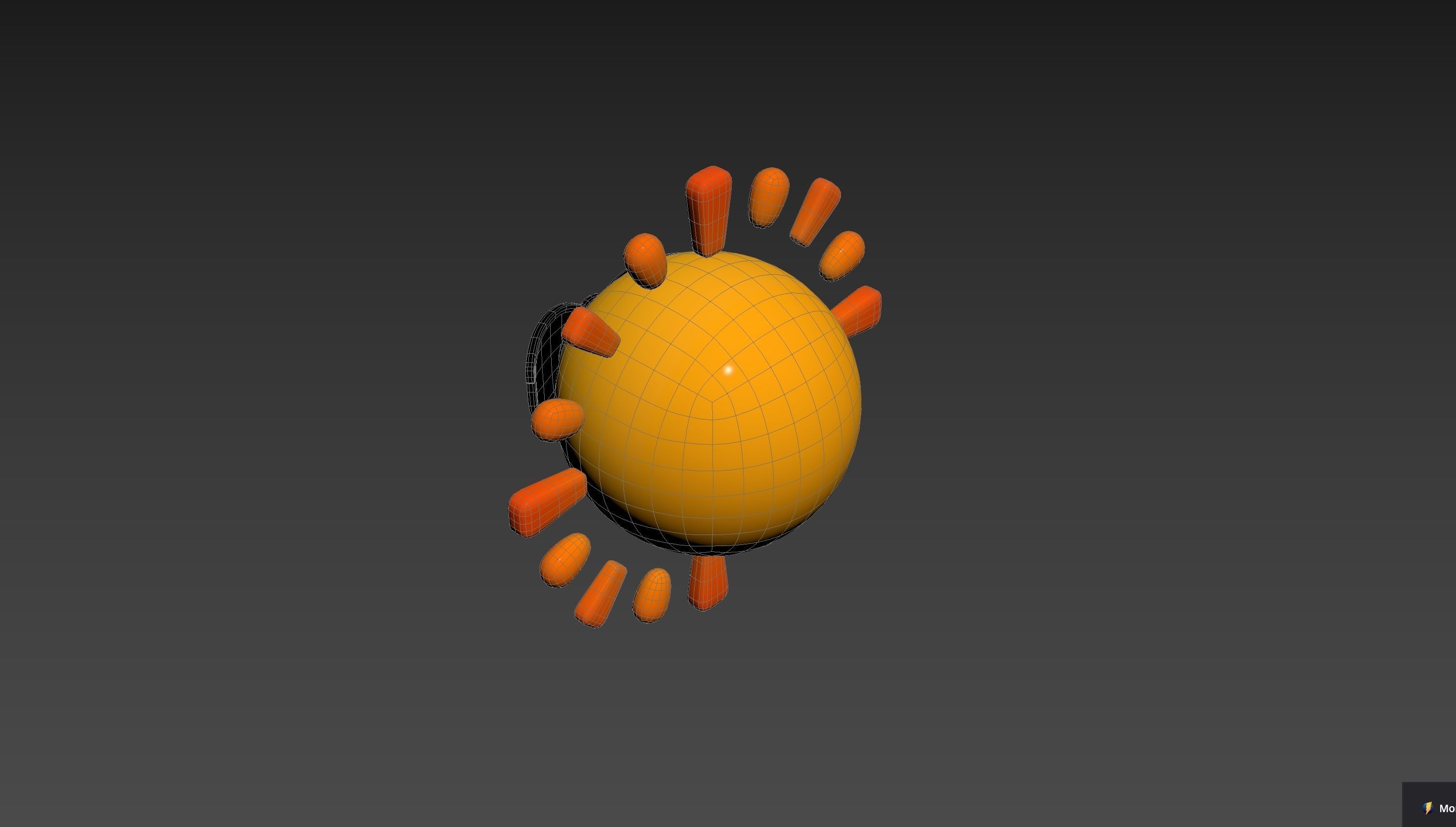 Character228 Cartoon Sun 3D model_22