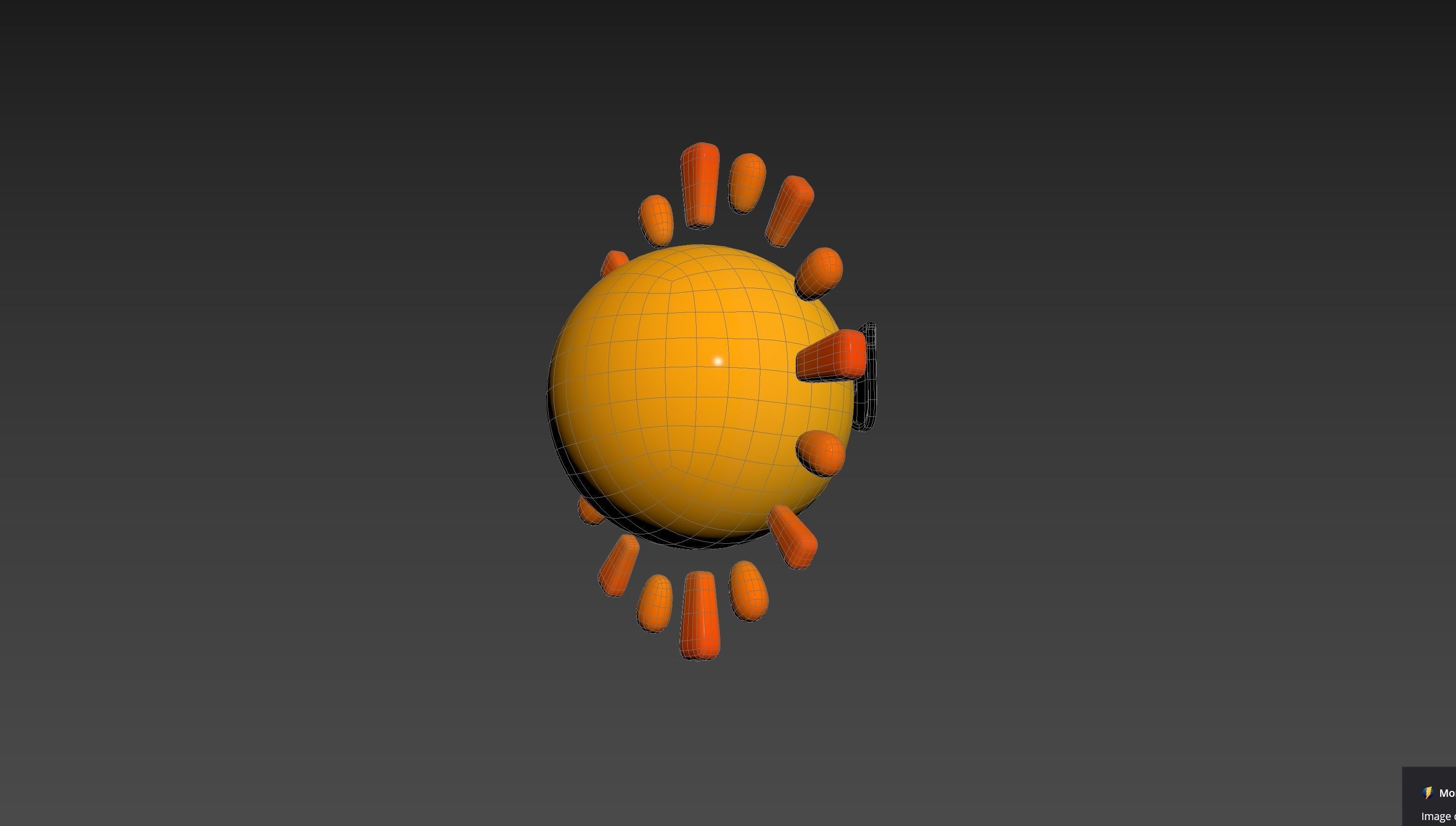 Character228 Cartoon Sun 3D model_18