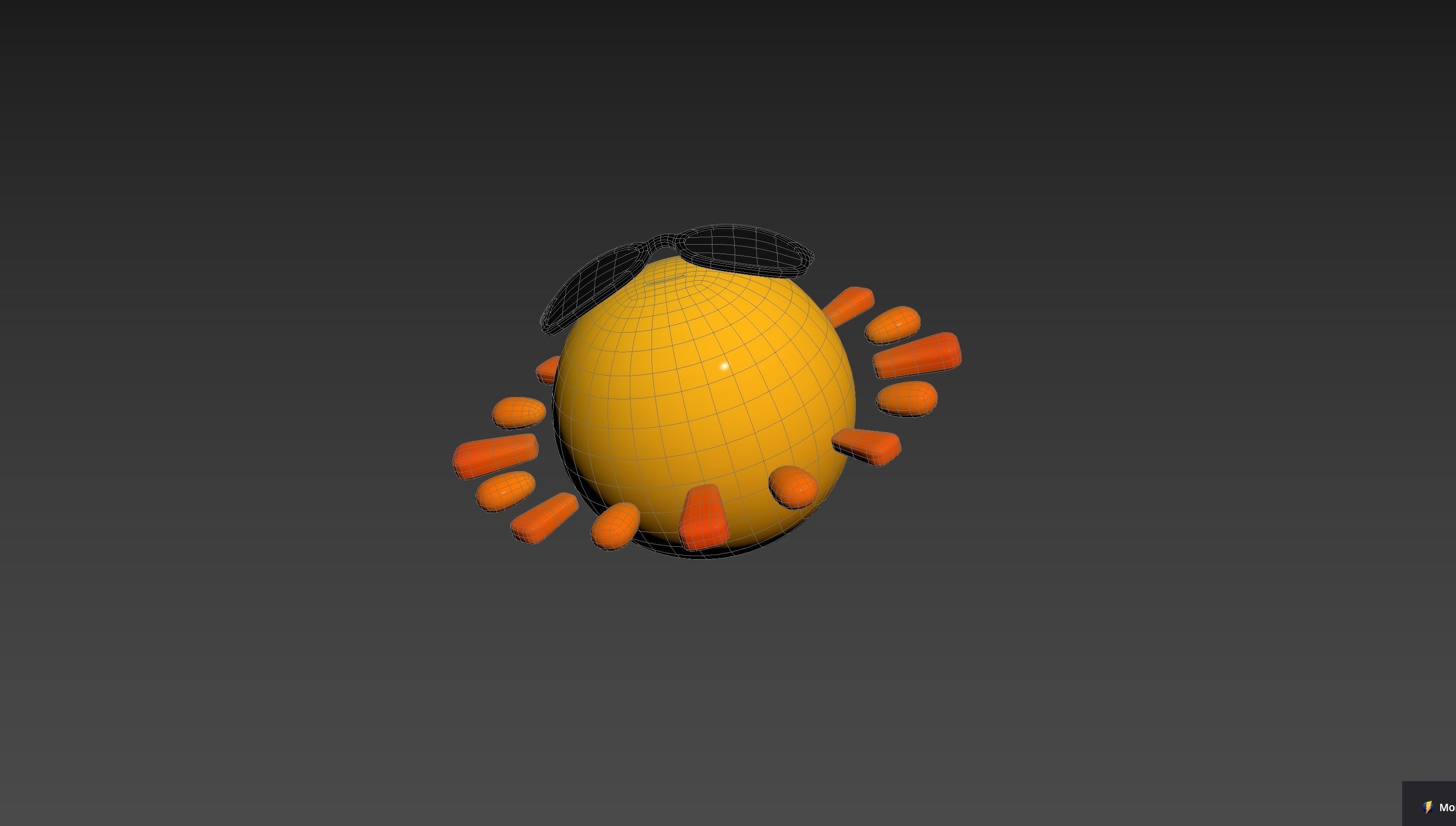 Character228 Cartoon Sun 3D model_26