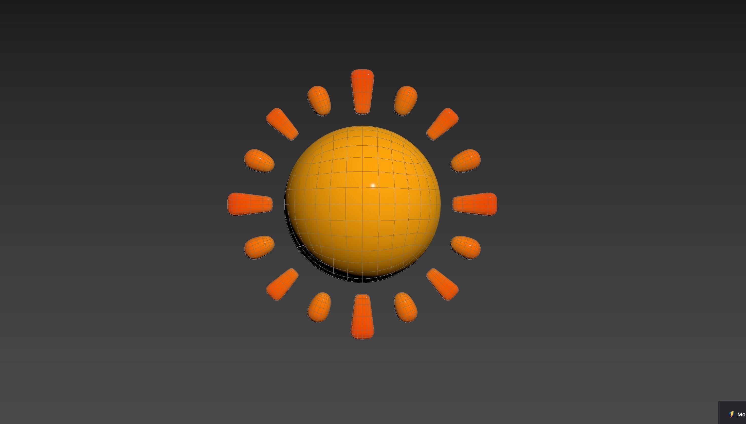 Character228 Cartoon Sun 3D model_19