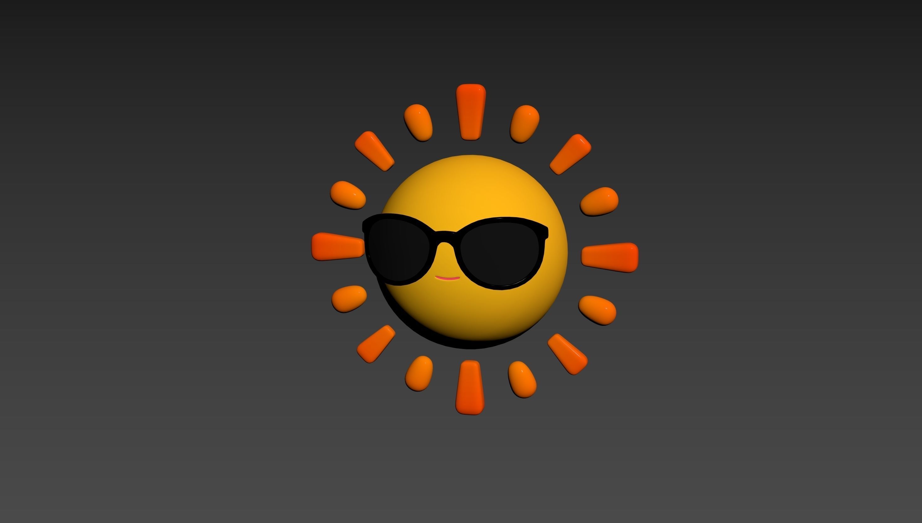 Character228 Cartoon Sun 3D model_10