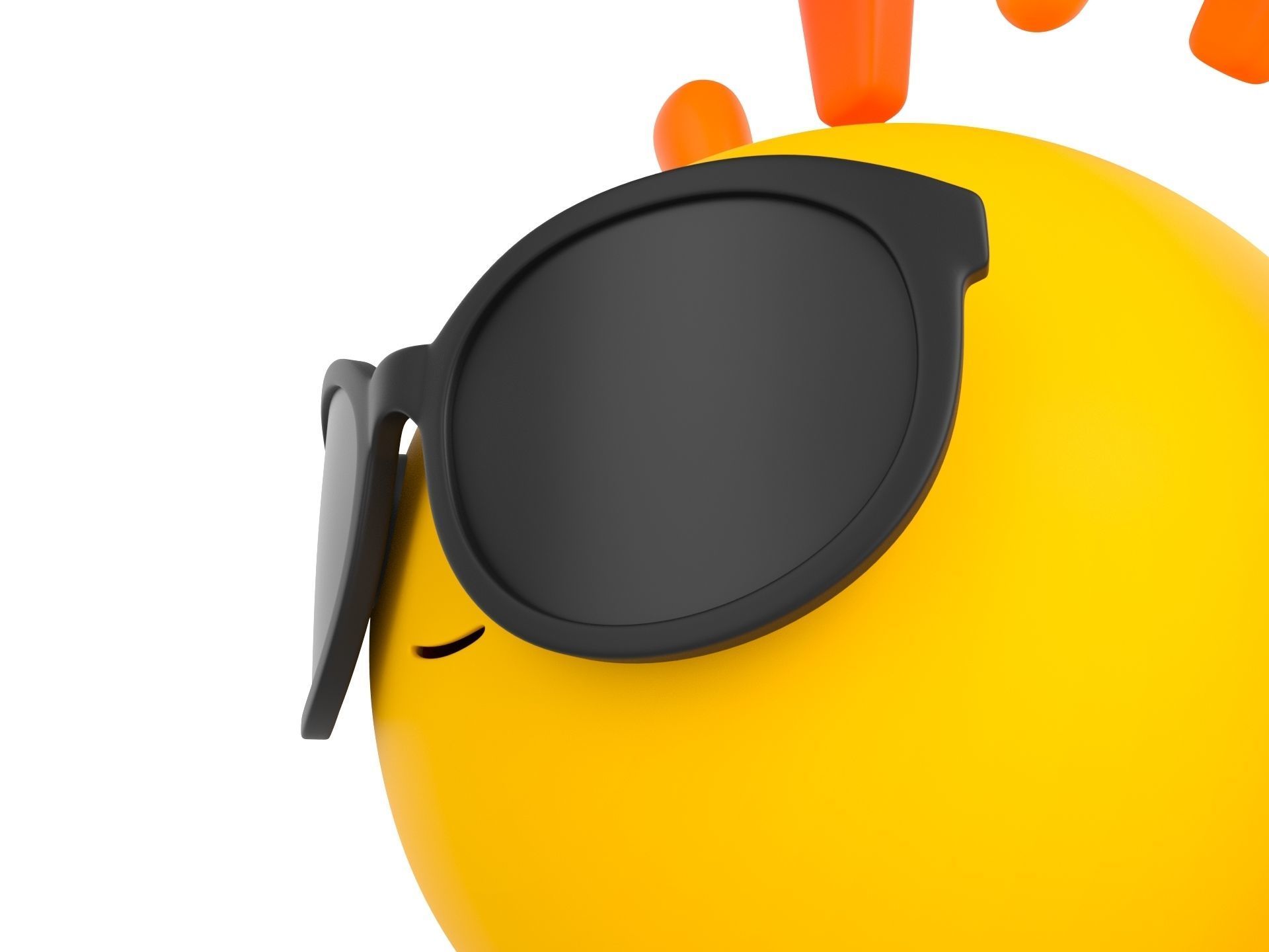 Character228 Cartoon Sun 3D model_8