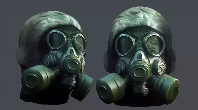 Helmet 3d model military combat Military scifi Low-poly 3D model