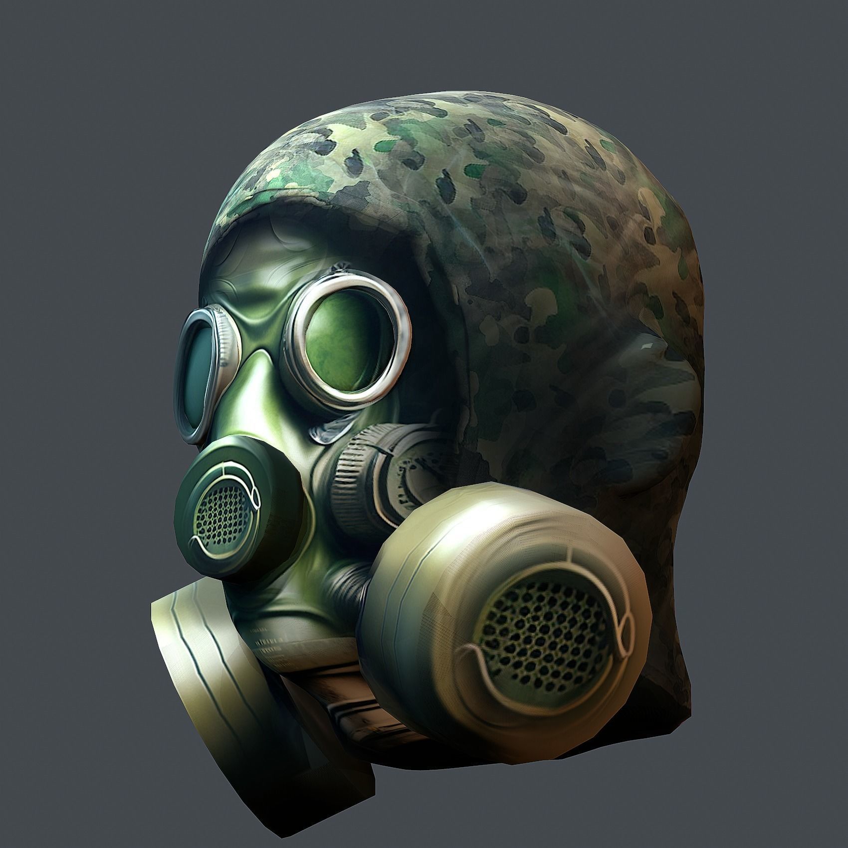 Helmet 3d model military combat Military scifi Low-poly 3D model Low-poly 3D model_6