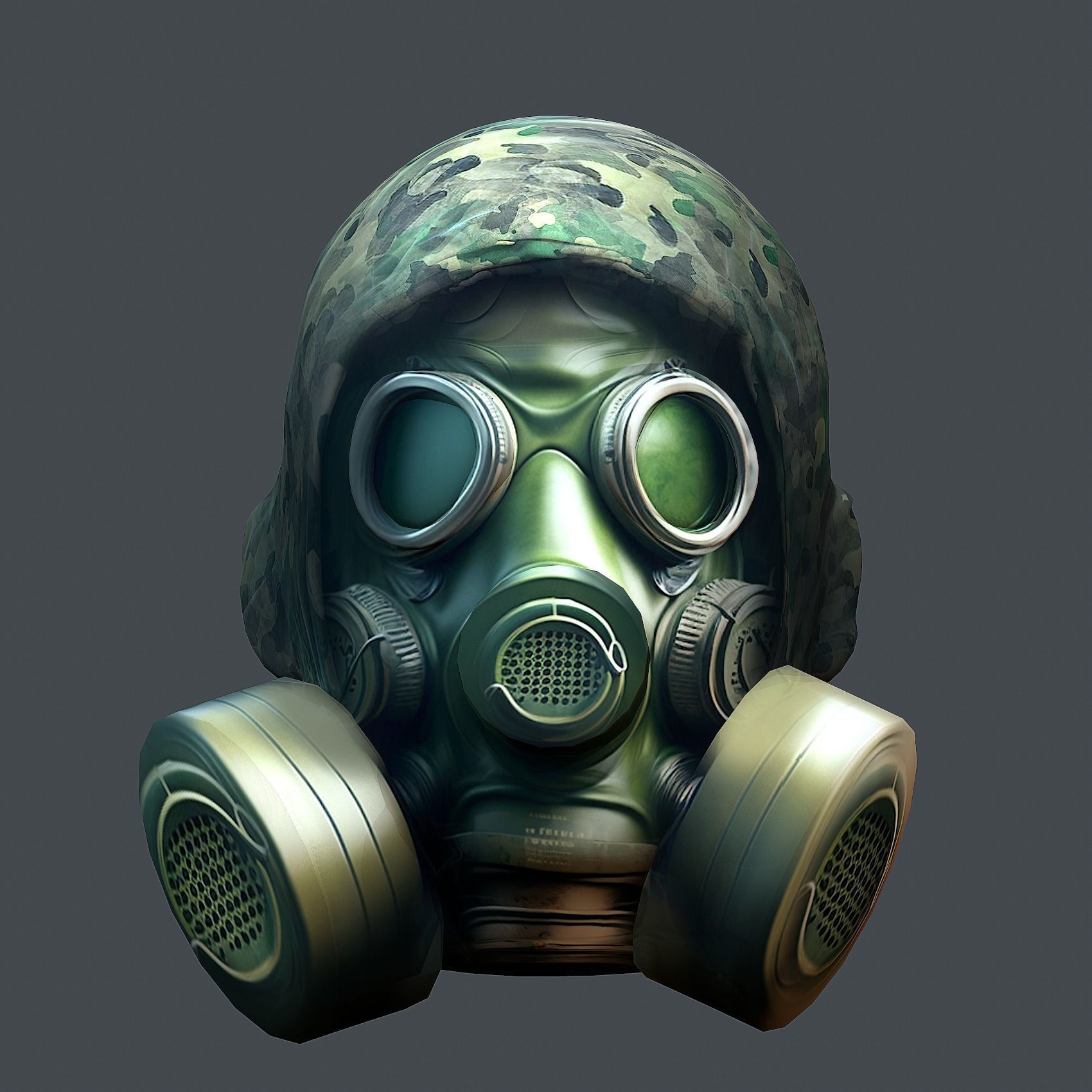 Helmet 3d model military combat Military scifi Low-poly 3D model Low-poly 3D model_1