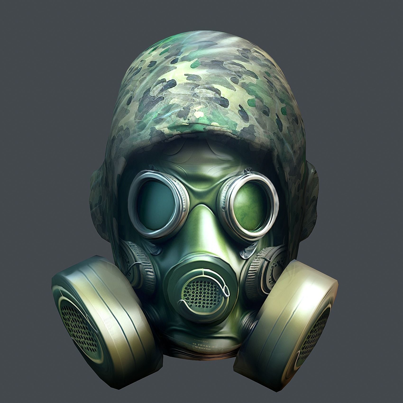 Helmet 3d model military combat Military scifi Low-poly 3D model Low-poly 3D model_5