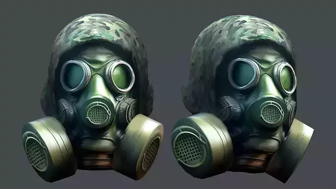 Helmet 3d model military combat Military scifi Low-poly 3D model