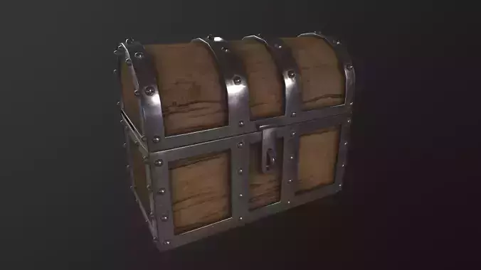 Treasure Chest 3D Model Low-poly 3D model