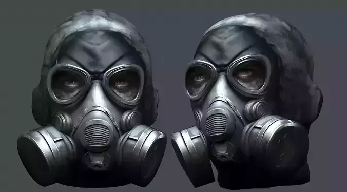 Helmet 3d model military combat Military scifi Low-poly 3D model Low-poly 3D model