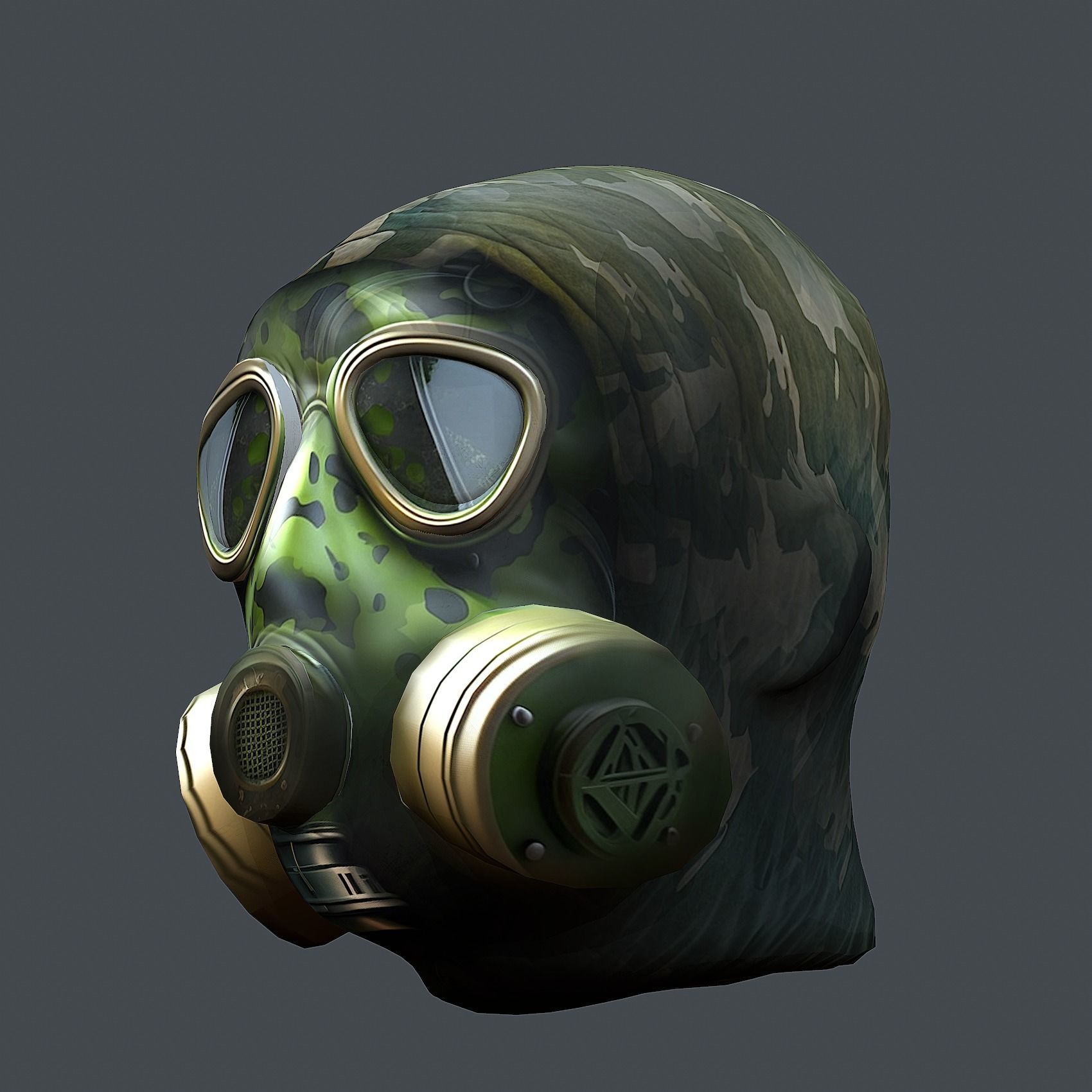 Helmet 3d model military combat Military scifi Low-poly 3D model Low-poly 3D model_7