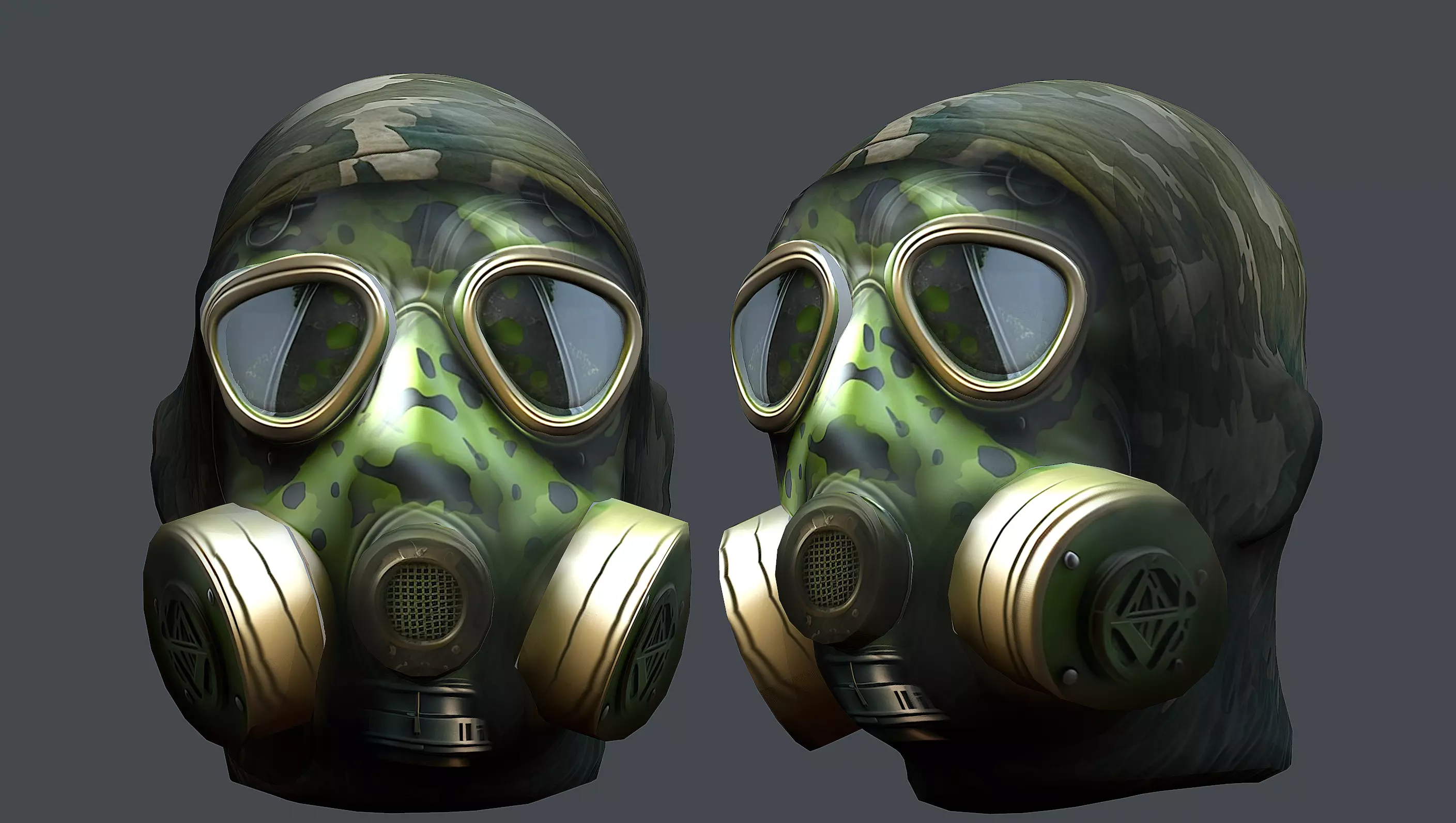 Helmet 3d model military combat Military scifi Low-poly 3D model Low-poly 3D model_0