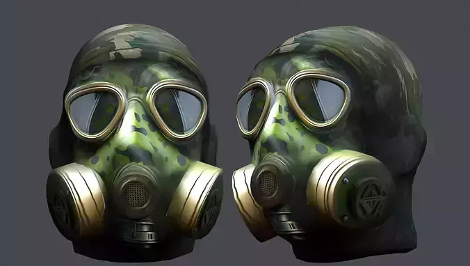 Helmet 3d model military combat Military scifi Low-poly 3D model