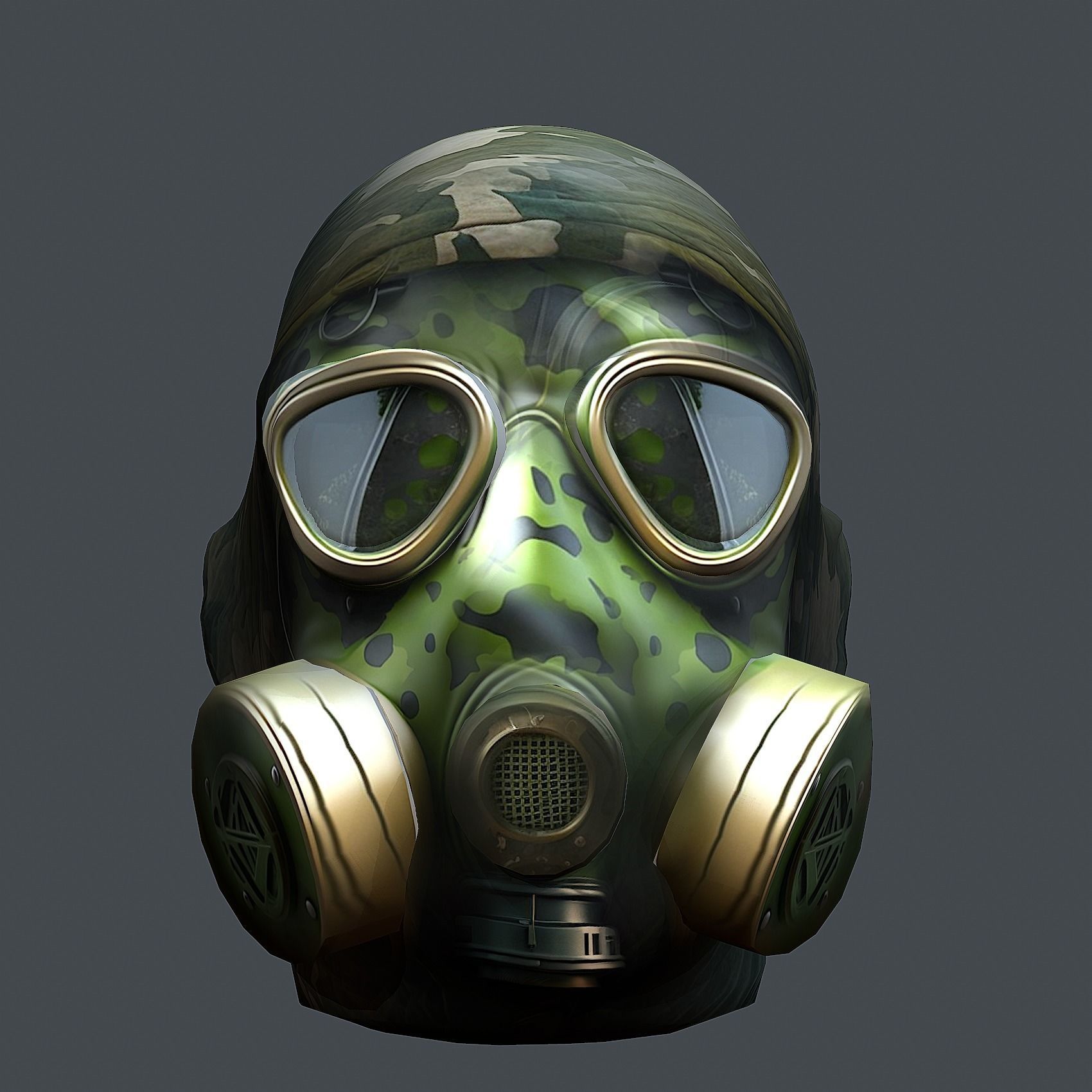 Helmet 3d model military combat Military scifi Low-poly 3D model Low-poly 3D model_1