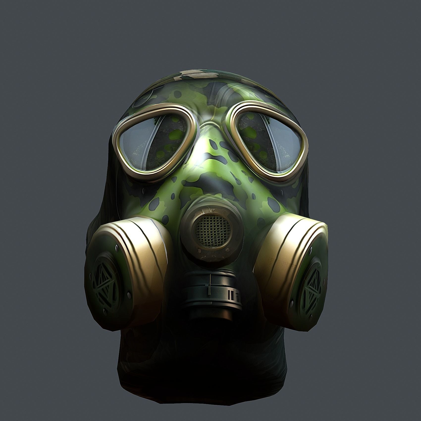 Helmet 3d model military combat Military scifi Low-poly 3D model Low-poly 3D model_5