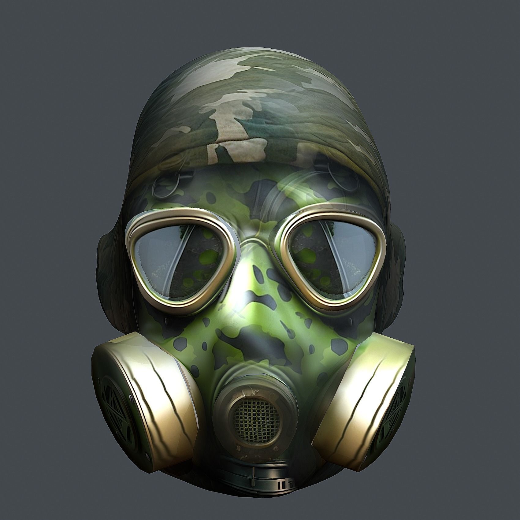 Helmet 3d model military combat Military scifi Low-poly 3D model Low-poly 3D model_4