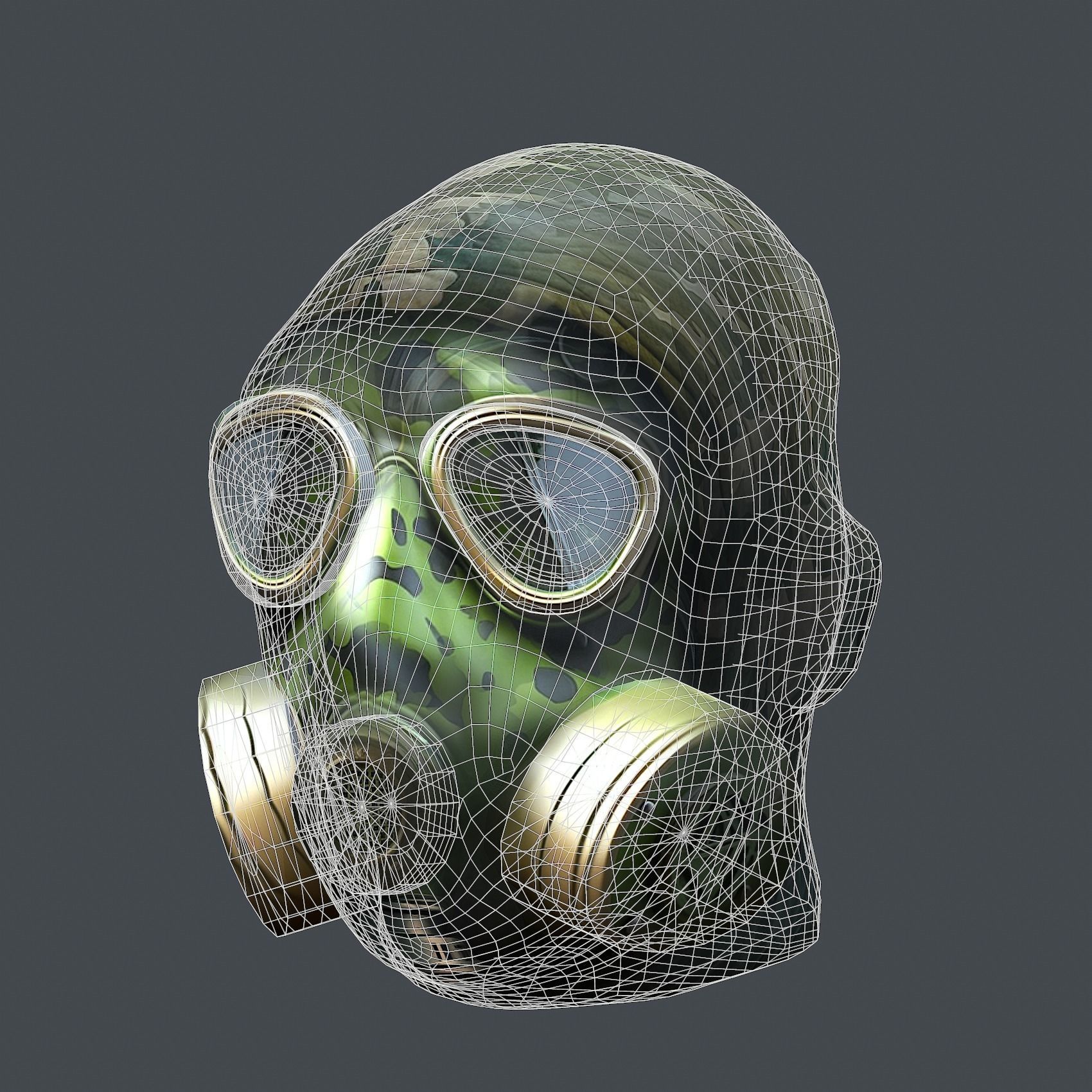 Helmet 3d model military combat Military scifi Low-poly 3D model Low-poly 3D model_8