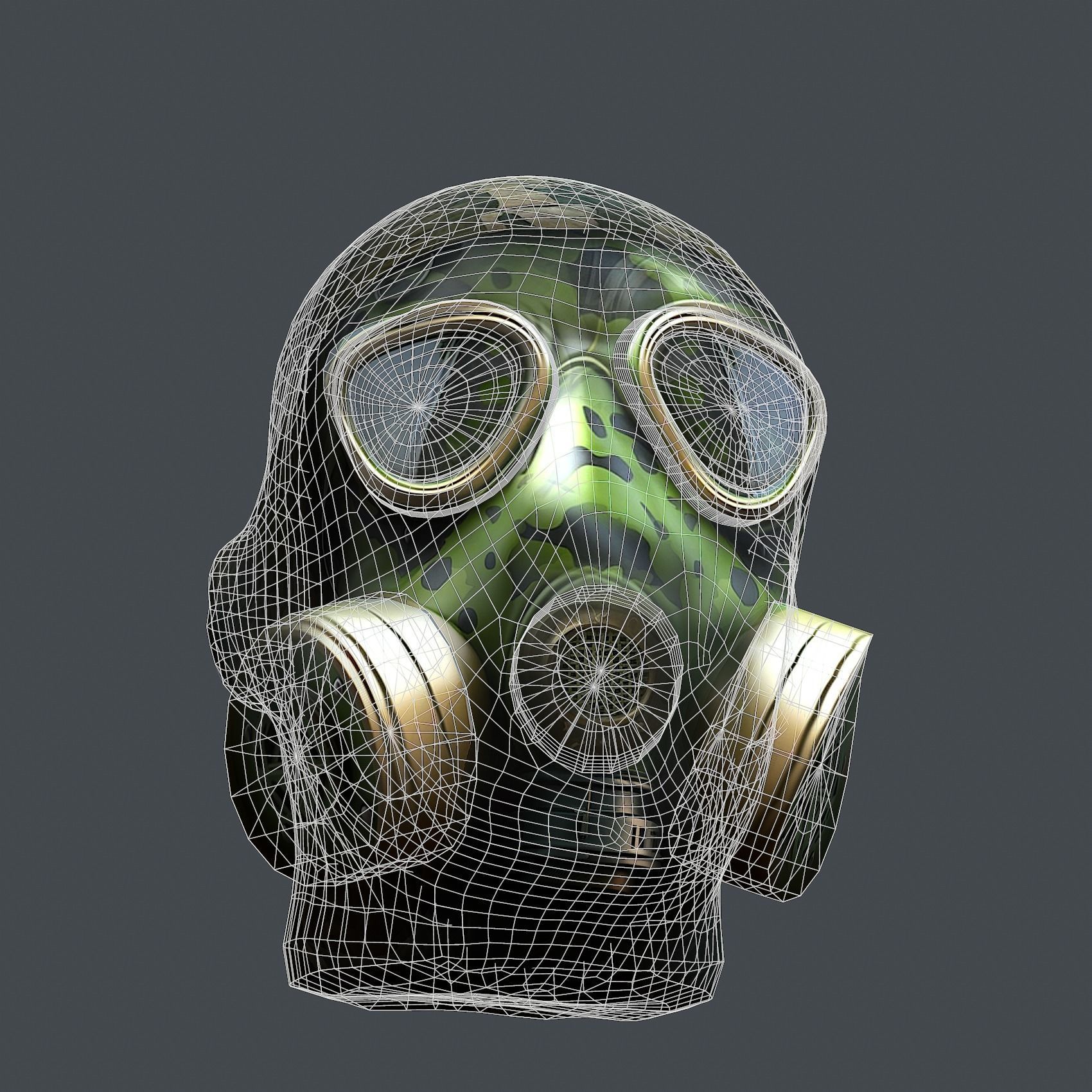 Helmet 3d model military combat Military scifi Low-poly 3D model Low-poly 3D model_9