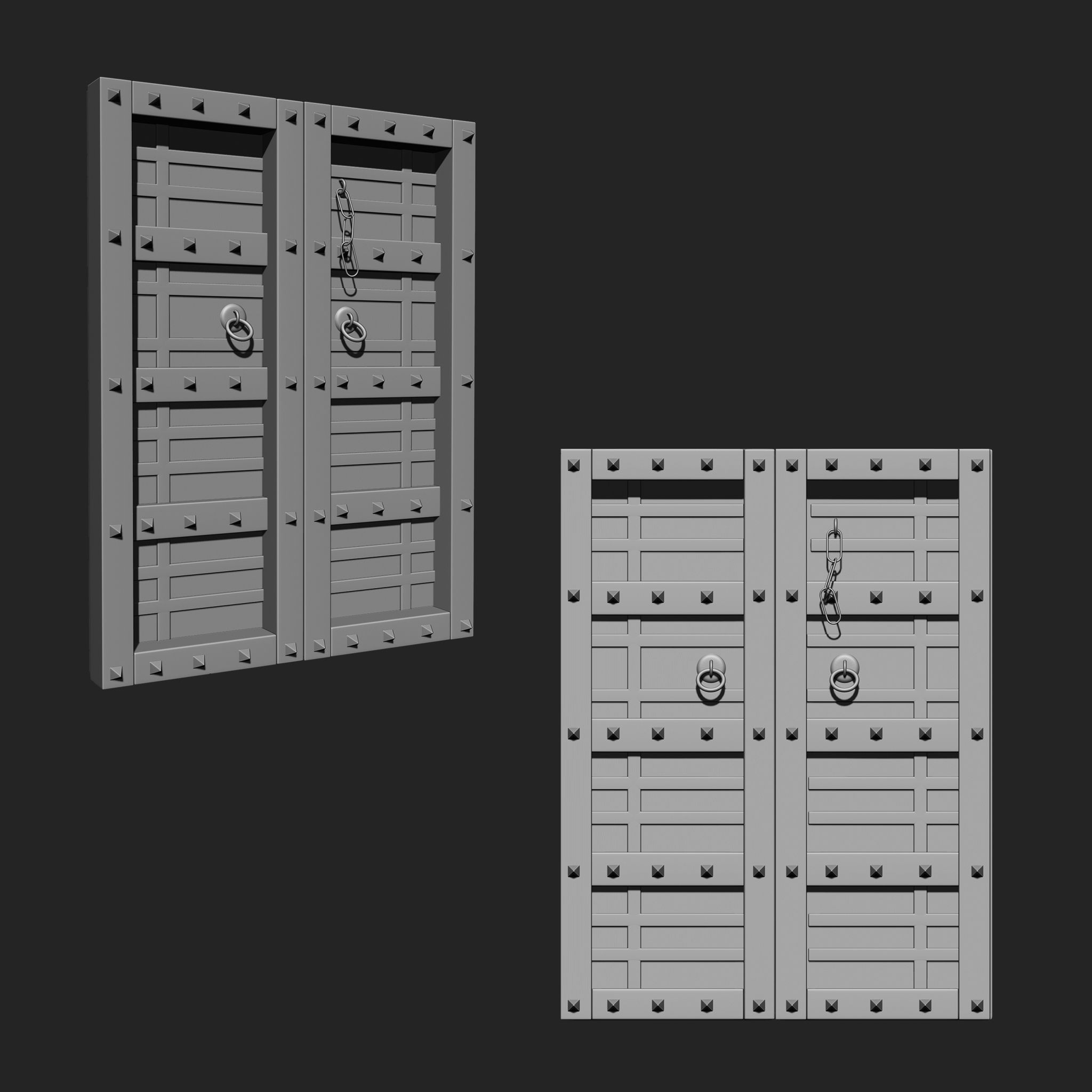 Doors Collection IMM Brush Pack 10 in One 3D model_4