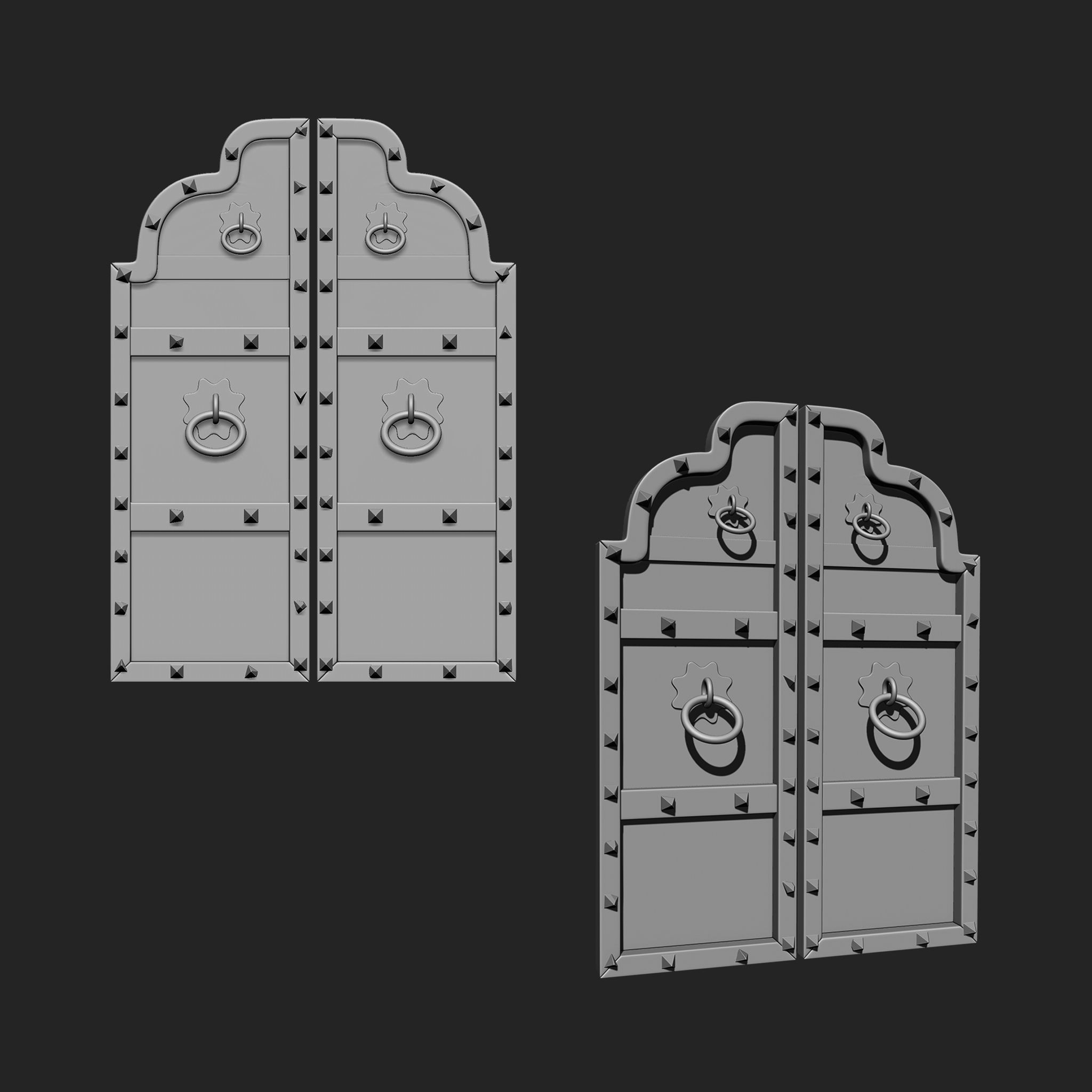 Doors Collection IMM Brush Pack 10 in One 3D model_7