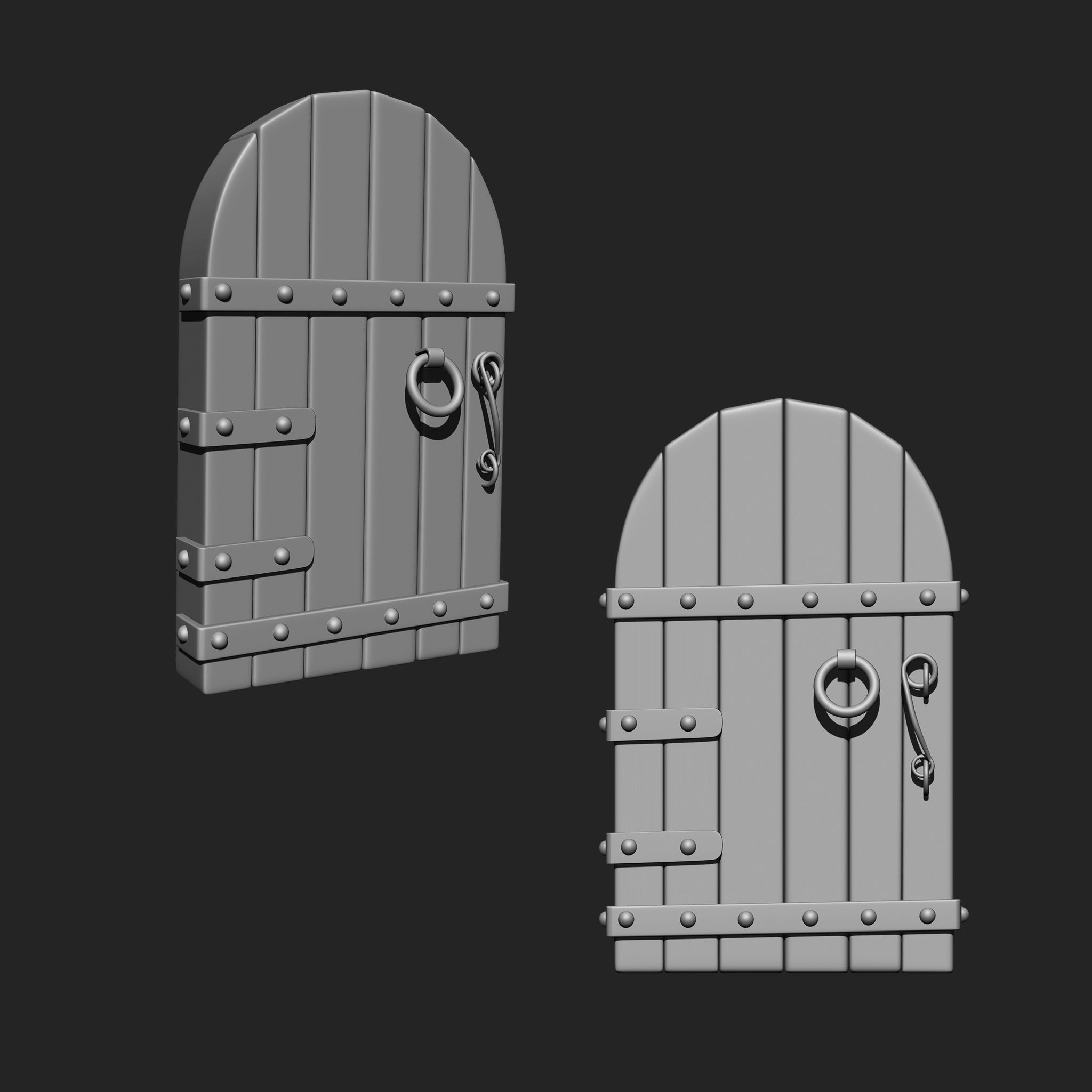 Doors Collection IMM Brush Pack 10 in One 3D model_1