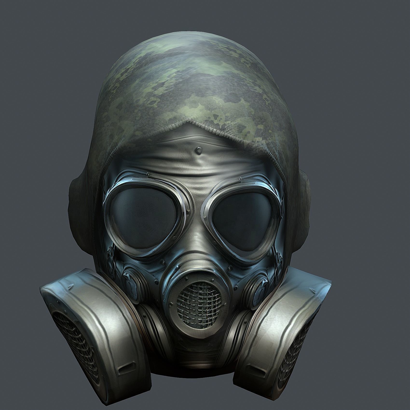 Helmet 3d model military combat Military scifi Low-poly 3D model Low-poly 3D model_3