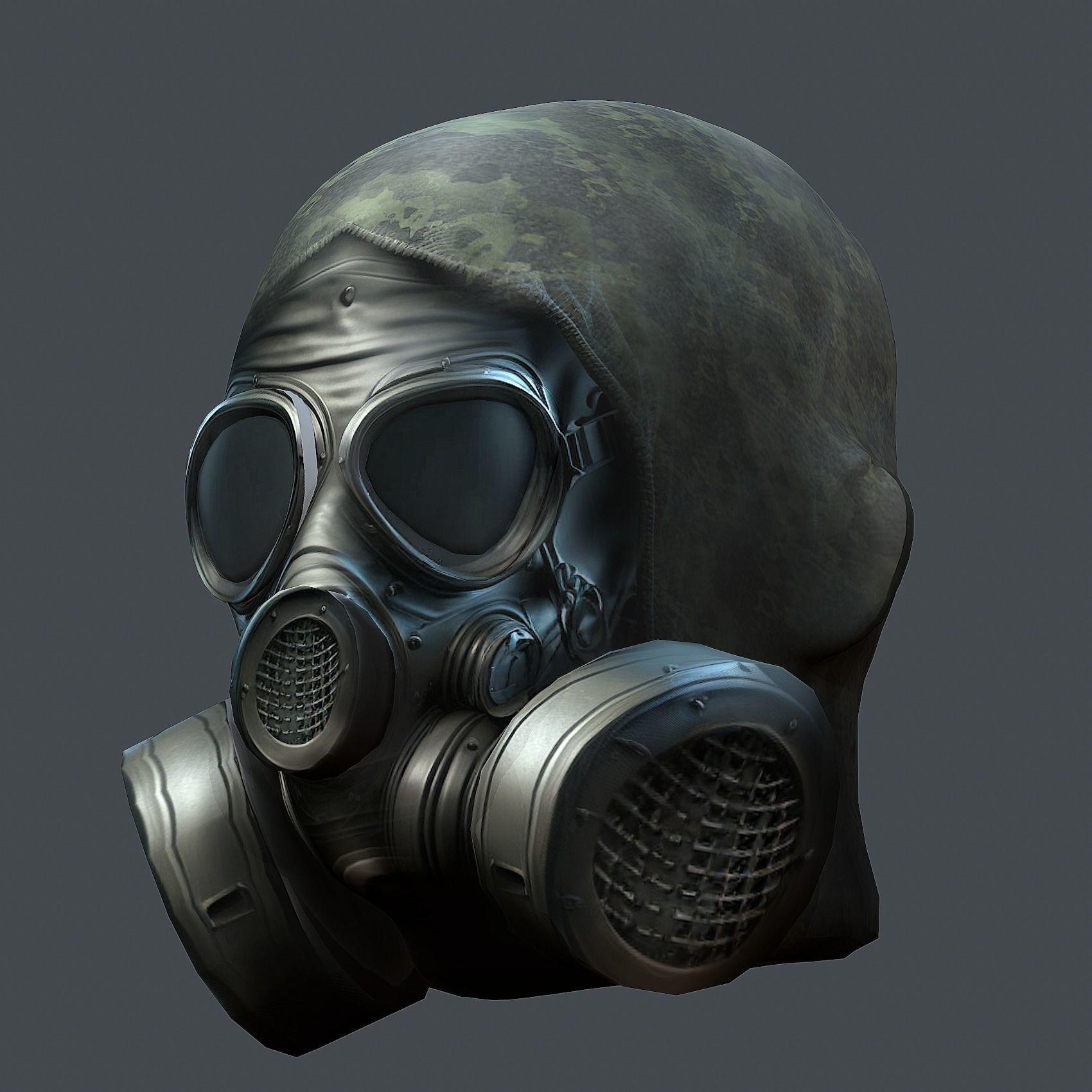 Helmet 3d model military combat Military scifi Low-poly 3D model Low-poly 3D model_2