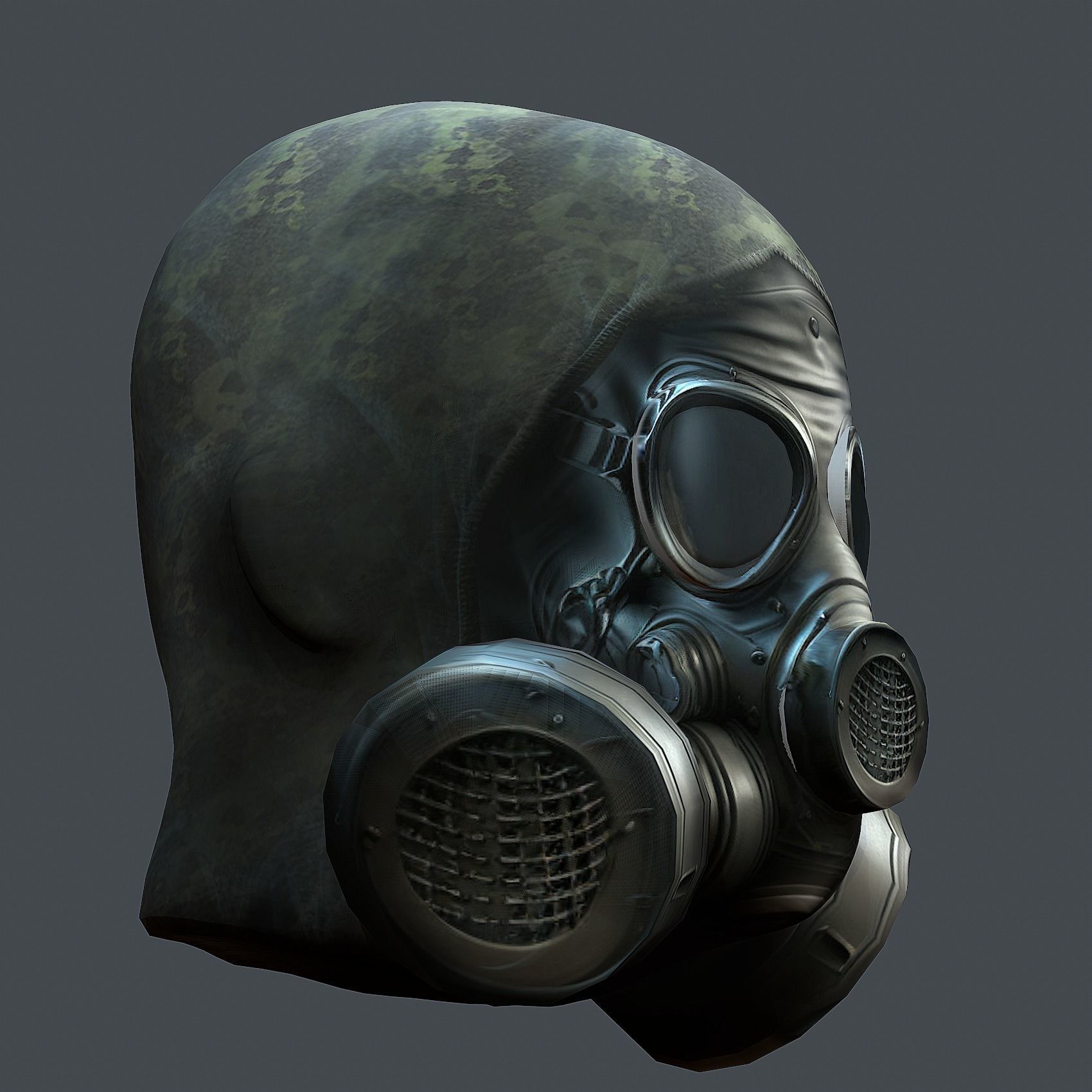 Helmet 3d model military combat Military scifi Low-poly 3D model Low-poly 3D model_5