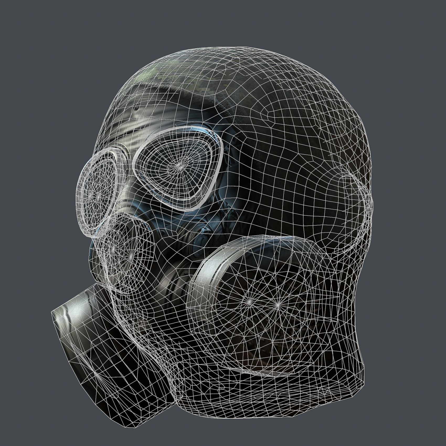 Helmet 3d model military combat Military scifi Low-poly 3D model Low-poly 3D model_8