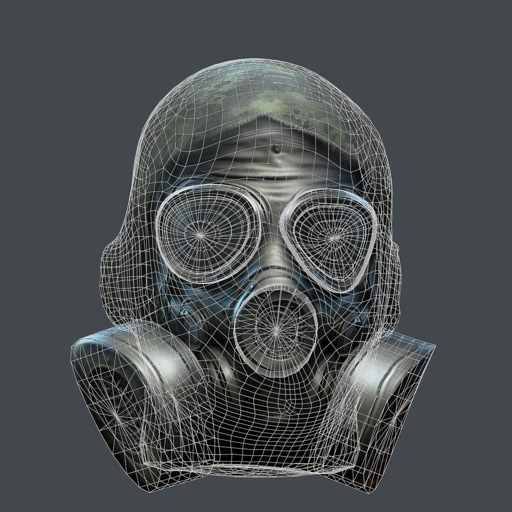 Helmet 3d model military combat Military scifi Low-poly 3D model Low-poly 3D model_7