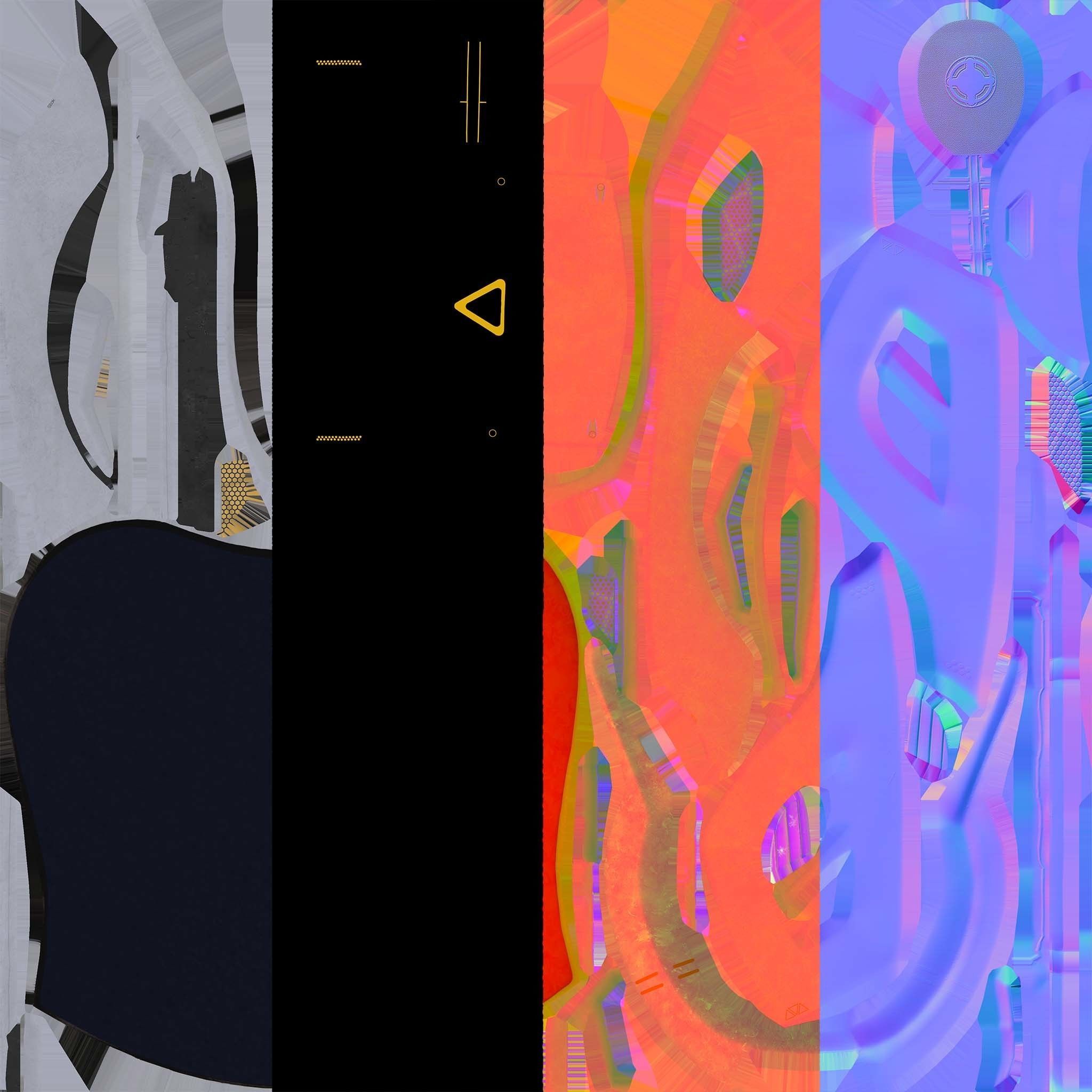 Sci-fi helmet Low-poly 3D model_7