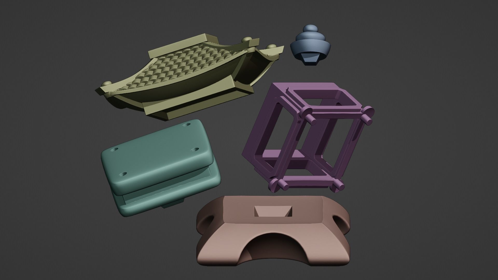 Pagoda Garden Ornament 3D print model_8