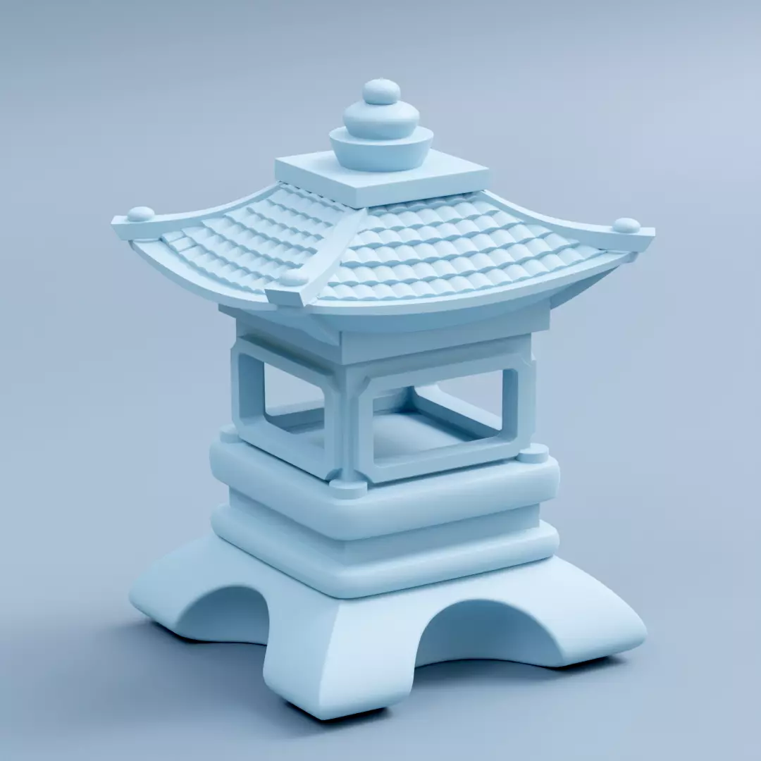 Pagoda Garden Ornament 3D print model_0