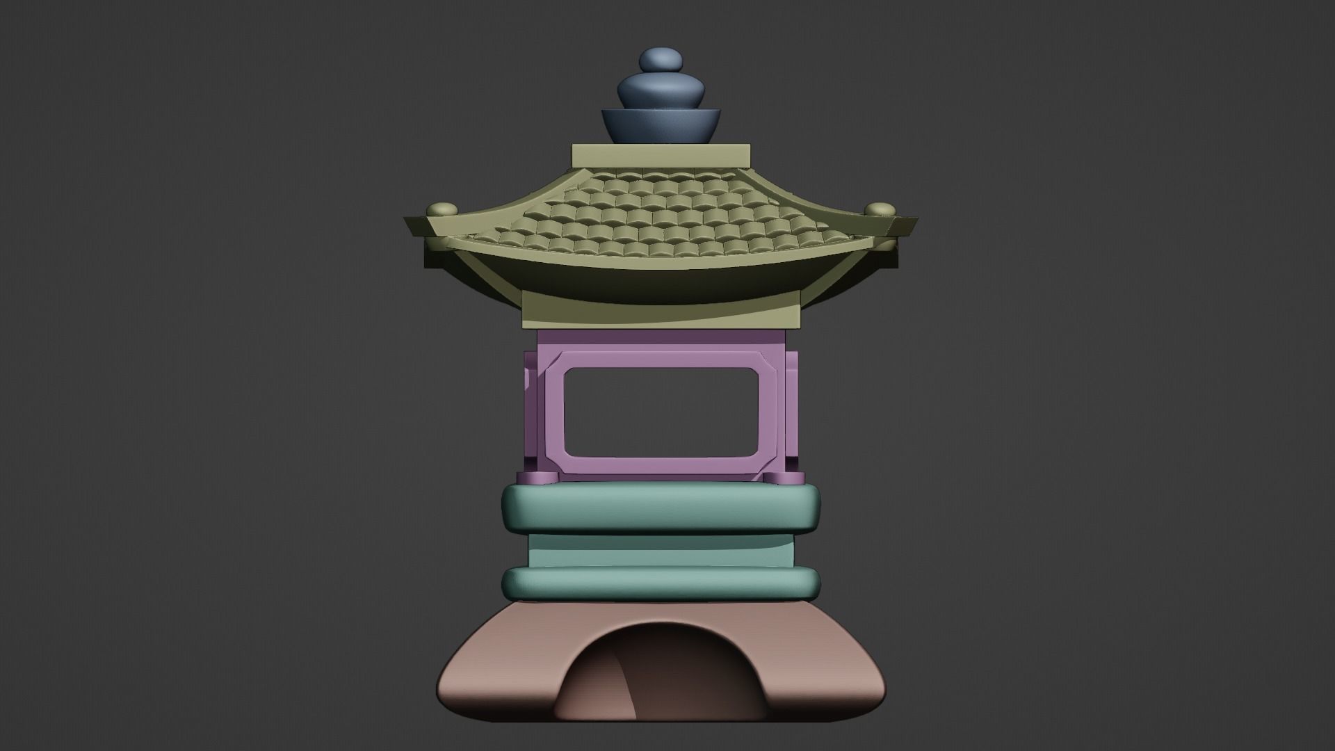 Pagoda Garden Ornament 3D print model_7