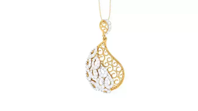 Women Pendant 3dm STL OBJ FBX Renders Details