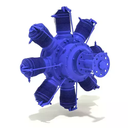 Rotary engine Gnome Monosoupape 3D print ready 3D print model